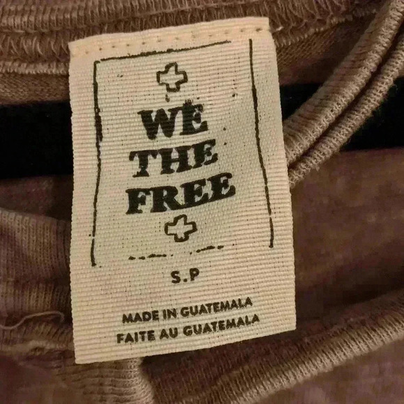 FREE PEOPLE We The Free Alex Tee, Cutouts, Rust Burgundy, Womens Size Small - Picture 7 of 10